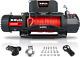 10000 Lb. Load Capacity Electric Winch Kit 12v Synthetic Rope, Waterproof Electri