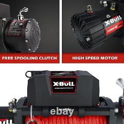 10000 Lb. Load Capacity Electric Winch Kit 12V Synthetic Rope, Waterproof Electri