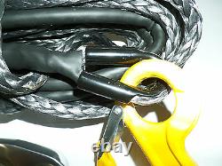 100 ft 11mm Black Synthetic Winch Rope & Hawse Self recovery 4x4 quality UHMWPE