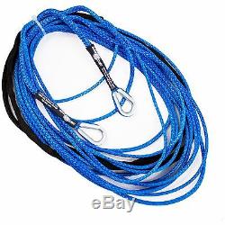 100' x 1/4 AmSteel-Blue UTV ATV SXS Extension Synthetic Winch Rope Line Cable