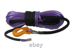 100ft 10mm Purple Synthetic Winch Rope, & Hook, UHMWPE self recovery 4x4