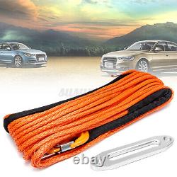 100ft 8/10mm Synthetic Winch Rope Dyneema Off Road Self Recovery Rigging $