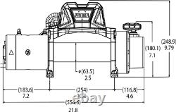 103255 Warn VR12-S 12K LB Self-Recovery Electric Winch with 90ft of Synthetic Rope