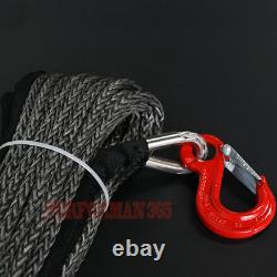 10MM X 30M 100ft Synthetic Winch Rope Cable With Hawse Fairlead and hook 4WD 4X4