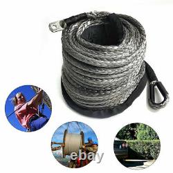 10mm30m Synthetic Winch Line Cable Rope 23809LBS Hook + Hawse Fairlead