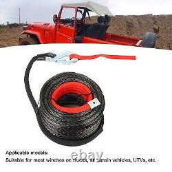 10mm 30m Synthetic Winch Rope Kit UV Resistant Tow Rope Hook Set For Off Road