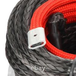 10mm 30m Synthetic Winch Rope Kit UV Resistant Tow Rope for Off Road Trucks