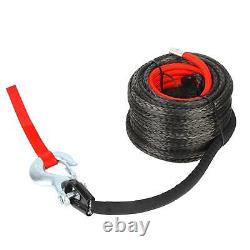 10mm 30m Synthetic Winch Rope UV Resistant Tow Rope Hook Set 18740 Lbs Capacity