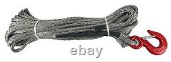 10mm Dyneema SK75 Synthetic 12-Strand Winch Rope x 25m With Hook Off Road ATV