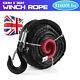 10mm X 30m Synthetic Winch Rope Kit Uv Proof Wear Resistant Tow Rope Hook Belt