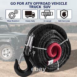 10mm X 30m Synthetic Winch Rope Kit UV Proof Wear Resistant Tow Rope Hook Belt