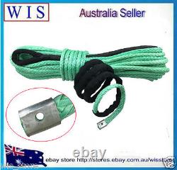 10mm x 30m GRN Synthetic Winch Rope w 10 Aluminum Hawse Fairlead, ATV Winch Kit