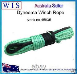 10mm x 30m GRN Synthetic Winch Rope w 10 Aluminum Hawse Fairlead, ATV Winch Kit