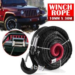 10mm x 30m Synthetic Winch Line Cable Rope 31000LBs For Car Recovery SUV ATV UTV