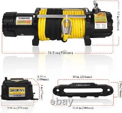 12000 Lb. Waterproof Synthetic Rope Offroad Winch with Wireless Remote Control f