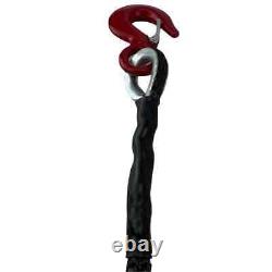 12mm Black Dyneema SK75 Synthetic 12-Strand Winch Rope x 10m With Hook Off Road