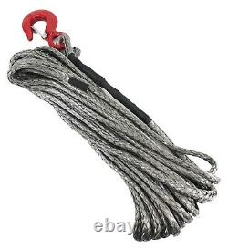 12mm Dyneema SK75 Synthetic 12-Strand Winch Rope x 15m With Hook Off Road ATV