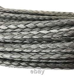 12mm Dyneema SK75 Synthetic 12-Strand Winch Rope x 20m With Hook Off Road ATV