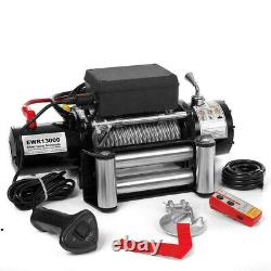 12v Electric Winch, 13000lb Synthetic Rope, Heavy Duty 4x4, ATV Recovery