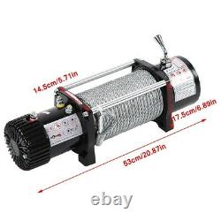 12v Electric Winch, 13000lb Synthetic Rope, Heavy Duty 4x4, ATV Recovery