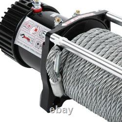 12v Electric Winch, 13000lb Synthetic Rope, Heavy Duty 4x4, ATV Recovery