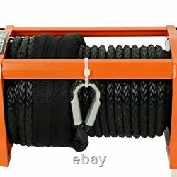 12v Electric Winch, 13500lb Synthetic Rope, Heavy Duty 4x4, ATV Recovery with 2RC