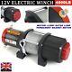 12v Electric Winch 4500lb Dyneema Synthetic Rope Atv, Off Road