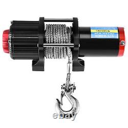 12v Electric Winch, 4500lb Synthetic Rope, Heavy Duty 4x4, ATV Recovery