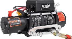 13000Lb Load Truck Winch Compatible with Jeep Truck SUV Synthetic Rope 12V Power