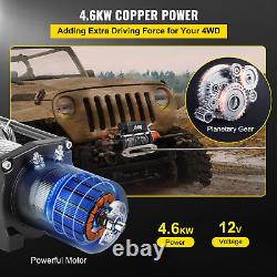 13000Lb Load Truck Winch Compatible with Jeep Truck SUV Synthetic Rope 12V Power