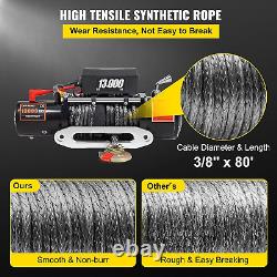 13000Lb Load Truck Winch Compatible with Jeep Truck SUV Synthetic Rope 12V Power