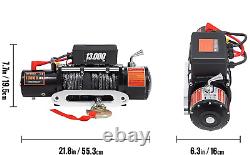 13000Lb Load Truck Winch Compatible with Jeep Truck SUV Synthetic Rope 12V Power