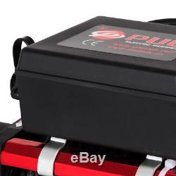 13500LBS 12V Electric Synthetic Rope Winch 6123.5Kg Gear Train Roller Fairlead