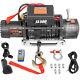 13500lbs 12v Electric Synthetic Rope Winch Single Line 4-way Remote Control