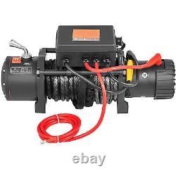 13500LBS Electric Synthetic Rope Winch 12V Recovery Truck Roller Fairlead