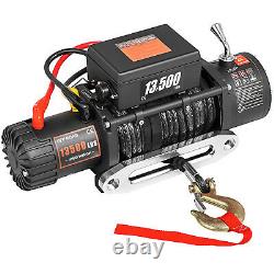 13500LBS Electric Synthetic Rope Winch 12V Recovery Truck Roller Fairlead