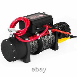 13500LB 12V ELECTRIC WINCH 4x4 Synthetic Rope Gear Train Roller Fairlead ATV UTV