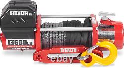 13500Lb Truck Winch, 12-Volt Electric Winch with 2 Wireless Remotes and Synthetic