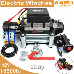 13500lb 12v Recovery Truck Electric Winch Recovery Winch With Synthetic Rope