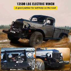 13500lbs 12v Electric Winch For Car 4x4 92ft Synthetic Trailer Ropes Towing S25