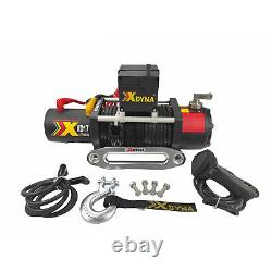 17000lbs x 12v ELECTRIC WINCH (2461 x 6.6hp) 28m SYNTHETIC ROPE recovery 4 x 4