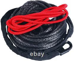 1/2 x 92ft Synthetic Winch Rope Cable Line withProtective Sleeve 22000 LBs + 10