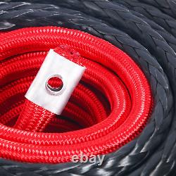 1/2 x 92ft Synthetic Winch Rope Cable Line withProtective Sleeve 22000 LBs + 10