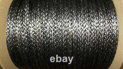 1/4 (6mm) x 200' HMPE Winch Line, Synthetic Rigging Rope, 12-Strand Braid, USA