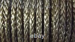 1/4 (6mm) x 600' HMPE Winch Line, Synthetic Rigging Rope, 12-Strand Braid, USA