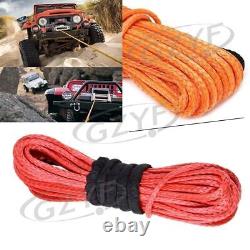1/4 x Synthetic Winch Rope Line Cable 8200 LB Capacity ATV UTV with Sheath 50feet