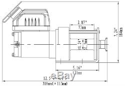 2000lb WARRIOR NINJA 12v Winch for ATV, Trailer etc