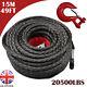 20500lbs Winch Rope 8mm X 15m For Dyneema Hook Synthetic Car Atv Tow Recovery Uk