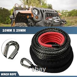 24360 pounds 4WD Winch Rope 10mm x 30m Synthetic Dyneema Tow Recovery Cable #F