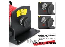 2500lbs Electric Winch 12V Synthetic Rope Nylon Towing Winches For ATV UTA Boat